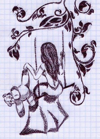 Рисунки ручкой в тетради