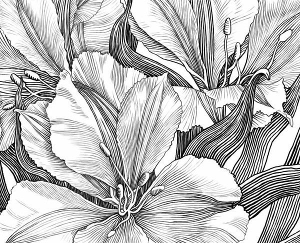 Цветы линером