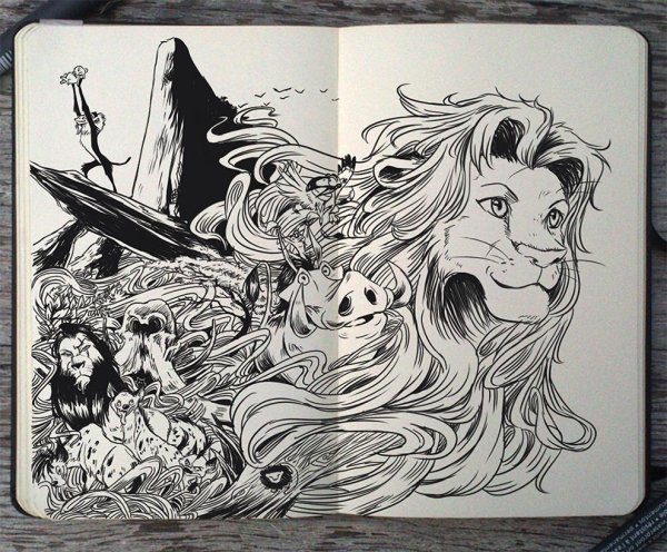 Скетч женщина воин