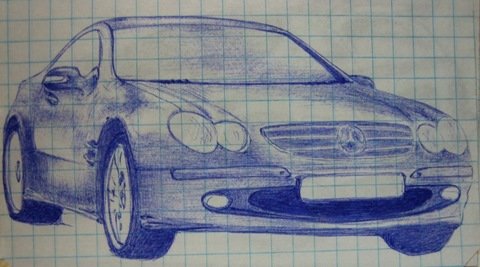 Авторучкой рисунки автомобилей