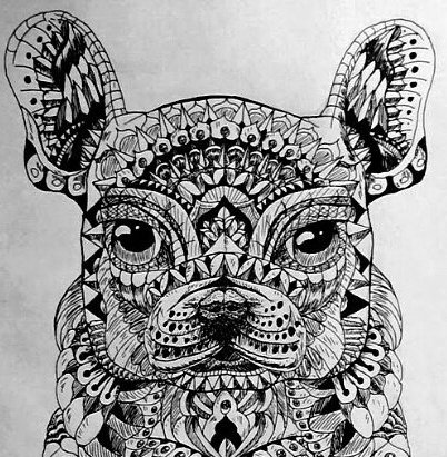 Животные декоративно ручкой