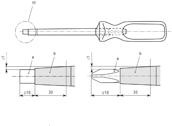 Плоская отвертка чертеж