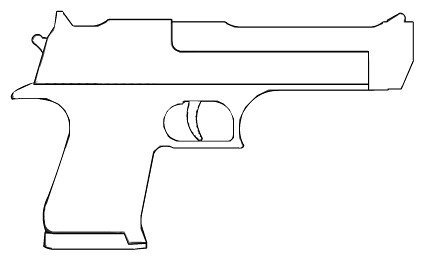 Чертеж пистолета Дезерт игл