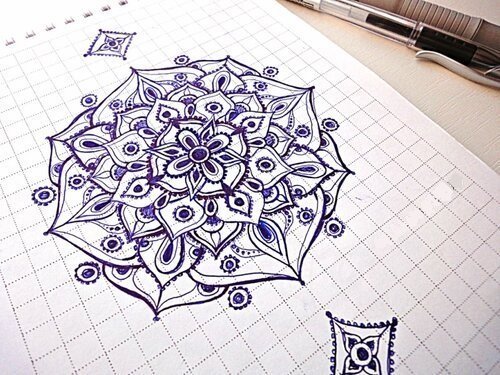 Красивые узоры ручкой