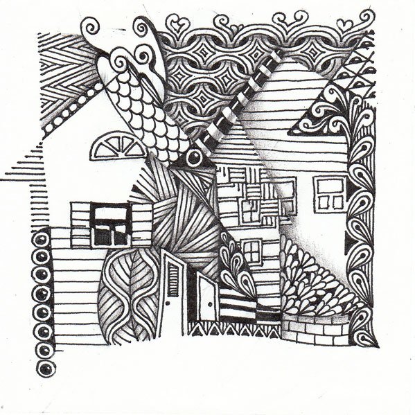 Мельница Зентангл