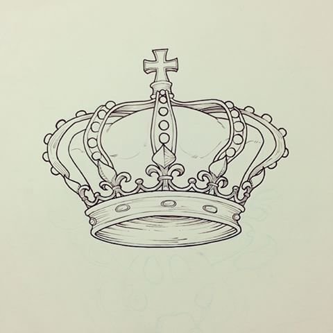 Корона принцессы контур