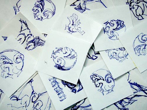 Рисунки на салфетках ручкой