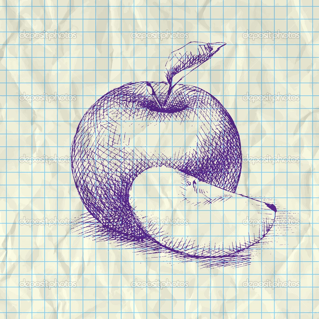 Рисунки карандашом яблоко для начинающих