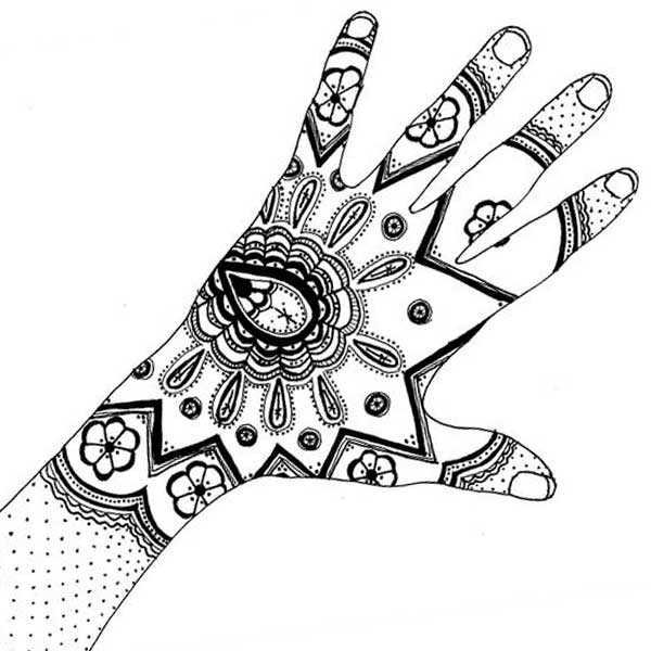 Рисунки на руках гелевой ручкой