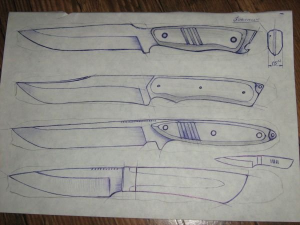 Ручка для ножа из дерева эскизы и чертежи фото своими руками