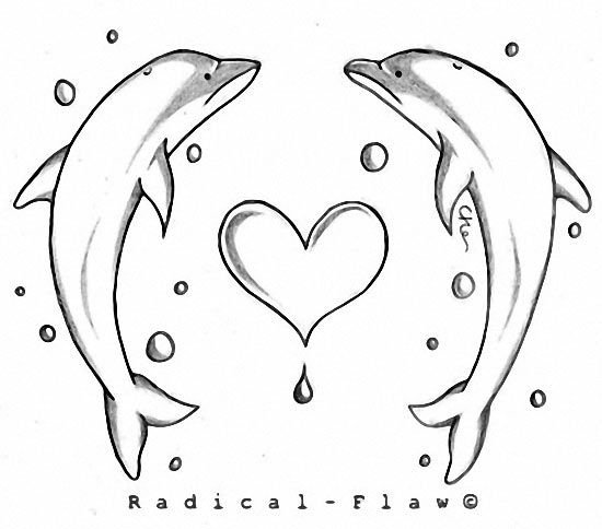 Раскраски для девочек дельфины