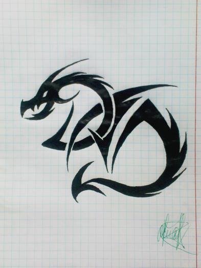 Дракон тату лёгкое