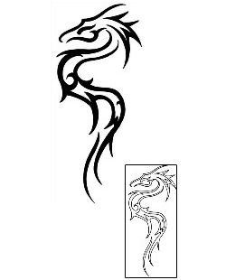 Тату дракон эскиз легкий
