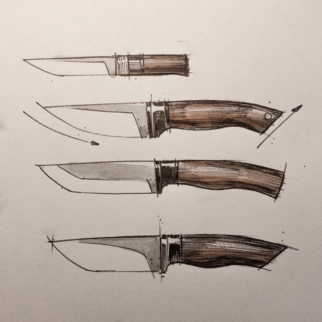 фото рисунков ножей