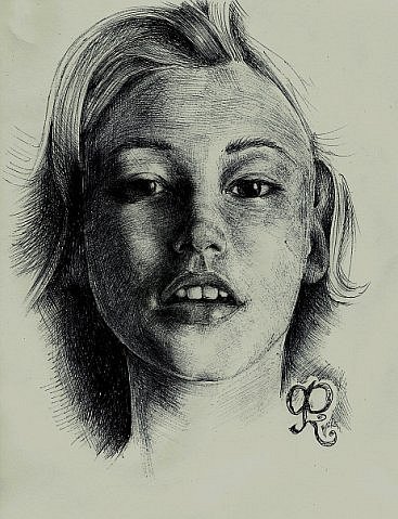 Портрет гелевой ручкой