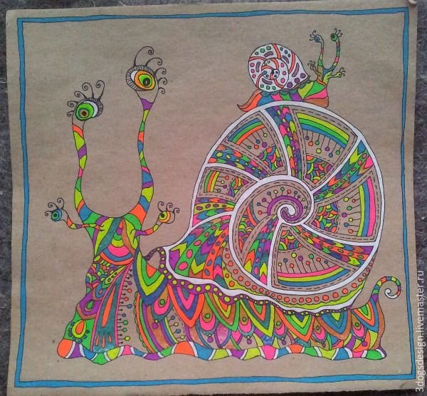 Рисование цветными гелевыми ручками для детей