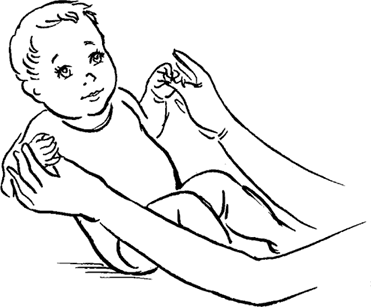 Мама тащит малыша