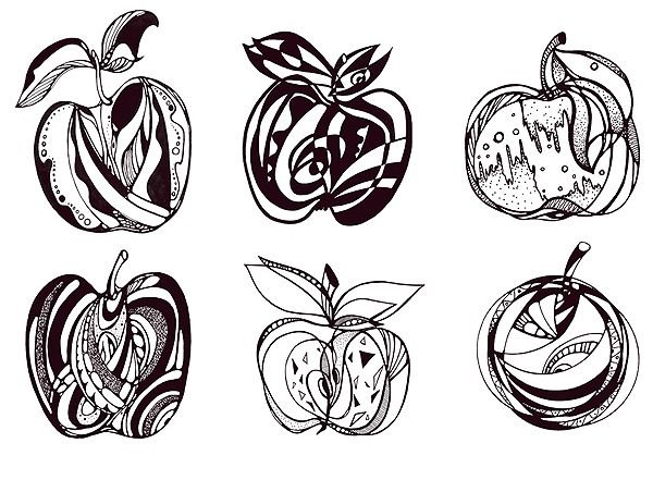 Стилизация фруктов и овощей