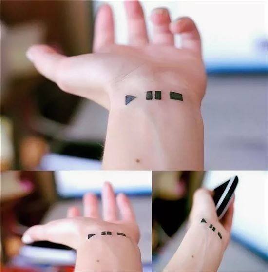 Тату на руке ручкой легко