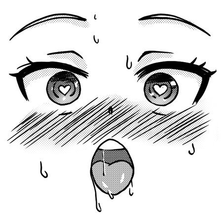 Ахегао для срисовки