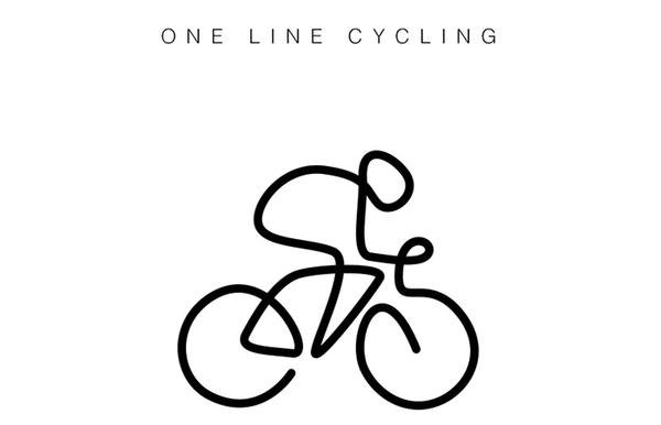 Велосипед одной линией
