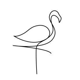 Фламинго одной линией