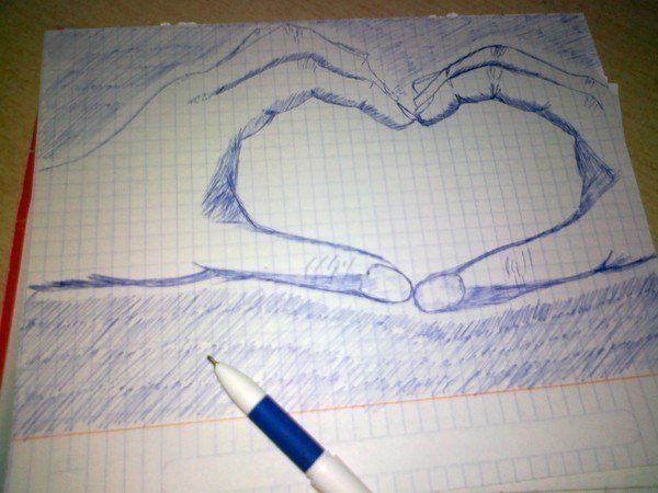 Ручка и листок рисунок