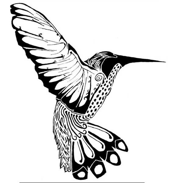 Птица рисунок ручкой
