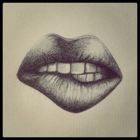 Губы тату эскиз