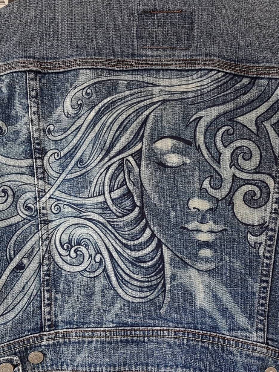 Зарисовка джинсовой ткани