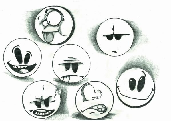 Рисунки смайлики для срисовки