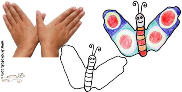 Рисование обводя руку