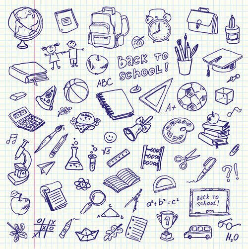 Много рисунков на одном листе