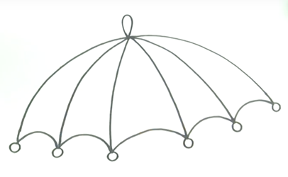 Зонтик карандашом