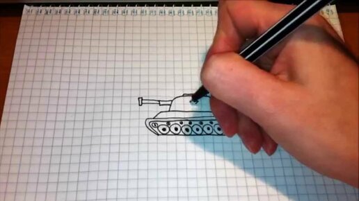 Рисунки чёрной гелевой ручкой по клеточкам