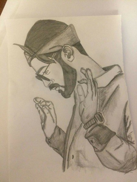 Мияги портрет рисунок