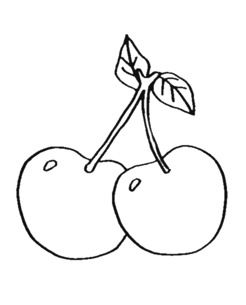 Вишня раскраска для детей
