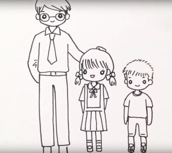 Рисунок семьи из 5 человек