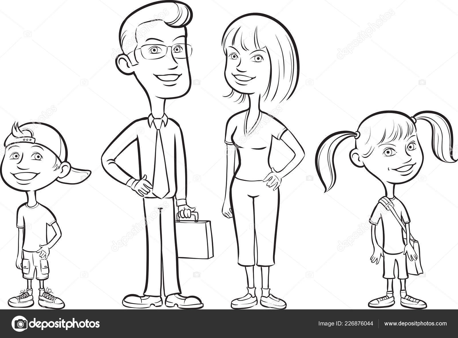 Тетя и два племянника. Рисунок семьи 3 человека. Семья рисунок карандашом. Рисунок семьи из 4 человек. Раскраска семья.