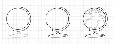 Глобус раскраска для детей