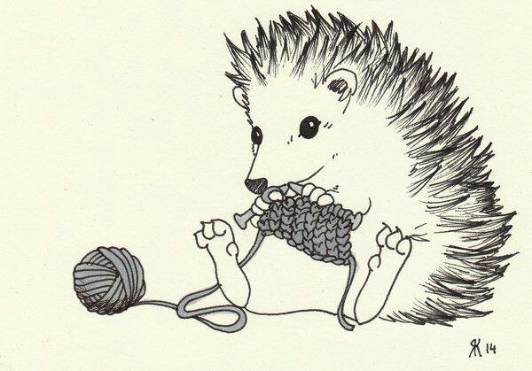 Ежик рисунок карандашом (47 фото)