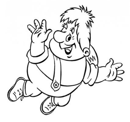 Карлсон раскраска для детей