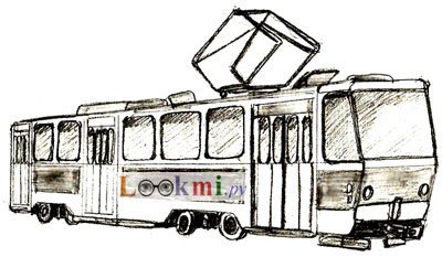 Трамвай раскраска
