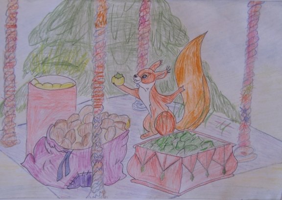 Иллюстрация к сказке о царе Салтане карандашом