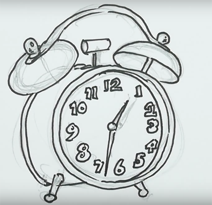 Часы раскраска для малышей