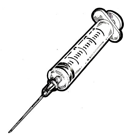 Шприц раскраска