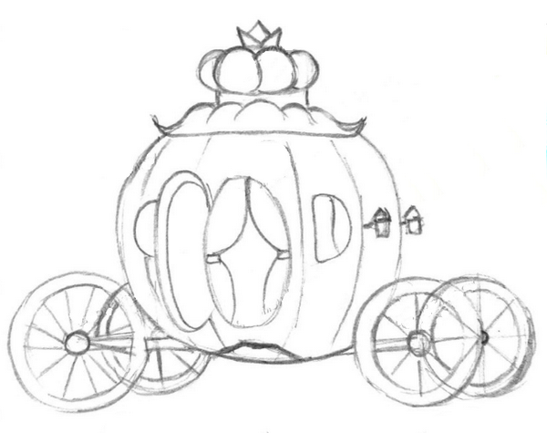 Лошадь с повозкой раскраска