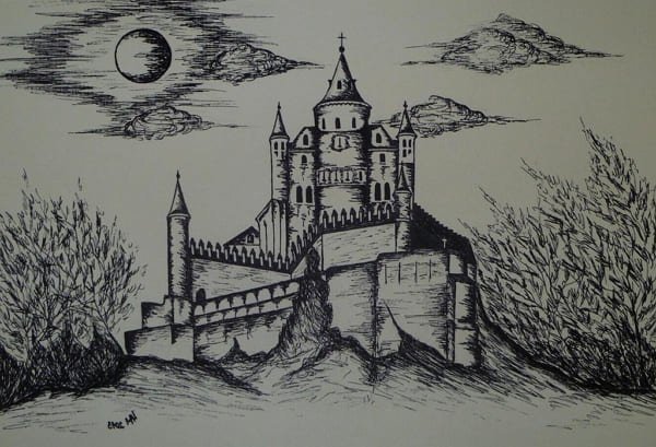 Дворец карандашом