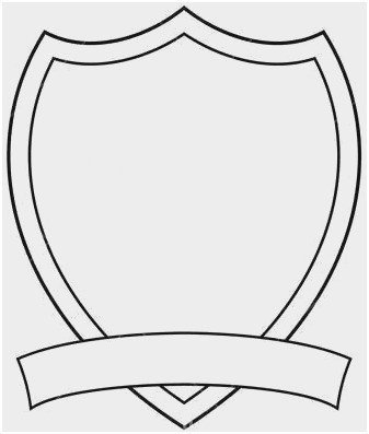 Раскраска щит богатыря для детей