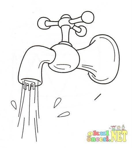 Кран водопроводный раскраска